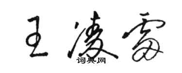 駱恆光王凌雷草書個性簽名怎么寫