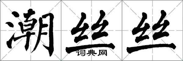 翁闓運潮絲絲楷書怎么寫