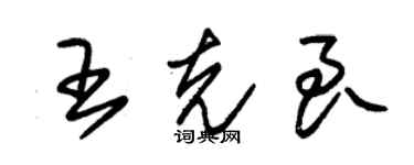 朱錫榮王克良草書個性簽名怎么寫