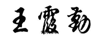 胡問遂王霞勤行書個性簽名怎么寫