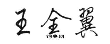 駱恆光王全翼行書個性簽名怎么寫