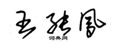 朱錫榮王能鳳草書個性簽名怎么寫