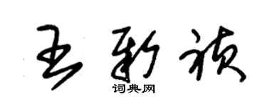 朱錫榮王新禎草書個性簽名怎么寫