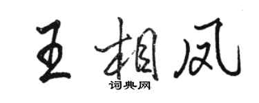 駱恆光王相鳳行書個性簽名怎么寫