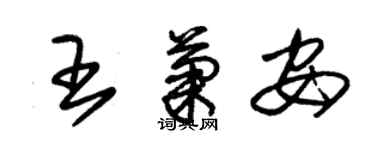 朱錫榮王菊安草書個性簽名怎么寫