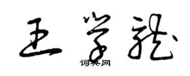 曾慶福王學龍草書個性簽名怎么寫