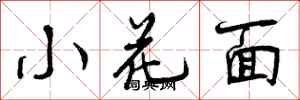 曾慶福小花面行書怎么寫