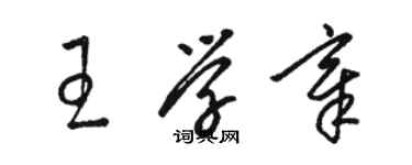 駱恆光王學章草書個性簽名怎么寫