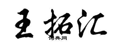 胡問遂王拓匯行書個性簽名怎么寫
