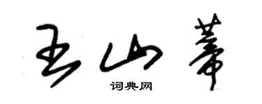 朱錫榮王山蒂草書個性簽名怎么寫