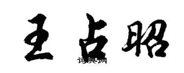 胡問遂王占昭行書個性簽名怎么寫