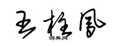 朱錫榮王柱鳳草書個性簽名怎么寫