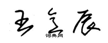 朱錫榮王意辰草書個性簽名怎么寫