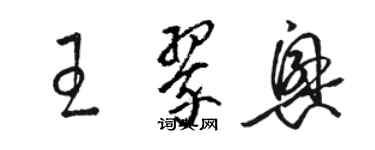 駱恆光王翠興草書個性簽名怎么寫