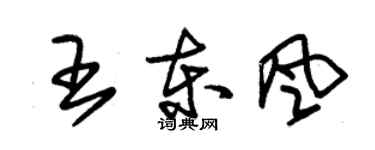 朱錫榮王東風草書個性簽名怎么寫