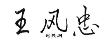 駱恆光王風忠行書個性簽名怎么寫
