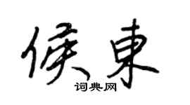 王正良侯東行書個性簽名怎么寫
