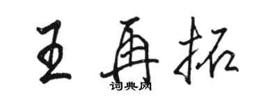 駱恆光王再拓行書個性簽名怎么寫