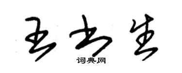 朱錫榮王書生草書個性簽名怎么寫