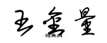 朱錫榮王金量草書個性簽名怎么寫