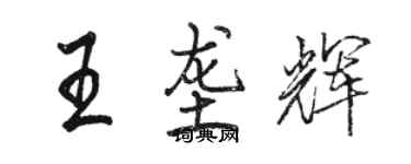 駱恆光王壟輝行書個性簽名怎么寫