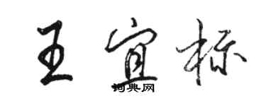 駱恆光王宜標行書個性簽名怎么寫