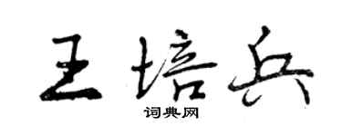 曾慶福王培兵行書個性簽名怎么寫