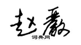 朱錫榮趙嚴草書個性簽名怎么寫