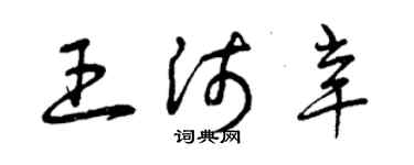 曾慶福王沛辛草書個性簽名怎么寫