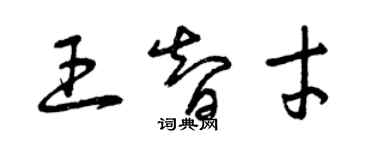 曾慶福王智才草書個性簽名怎么寫