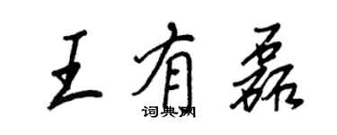 王正良王有磊行書個性簽名怎么寫