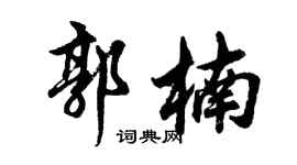 胡問遂郭楠行書個性簽名怎么寫