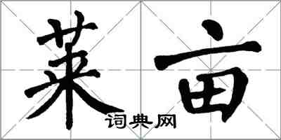 翁闓運萊畝楷書怎么寫