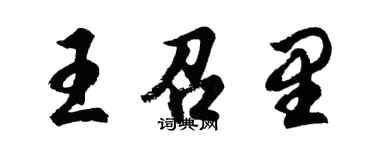 胡問遂王召里行書個性簽名怎么寫