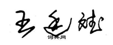 朱錫榮王廷斌草書個性簽名怎么寫