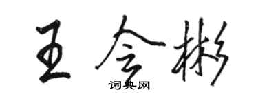 駱恆光王會彬行書個性簽名怎么寫