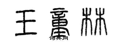 曾慶福王童林篆書個性簽名怎么寫
