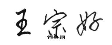 駱恆光王宗好行書個性簽名怎么寫