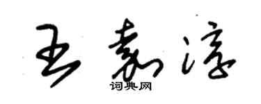 朱錫榮王嘉淳草書個性簽名怎么寫