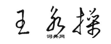 駱恆光王永操草書個性簽名怎么寫