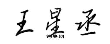 王正良王星丞行書個性簽名怎么寫