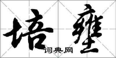 胡問遂培壅行書怎么寫