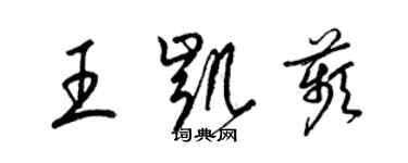 梁錦英王凱苹草書個性簽名怎么寫