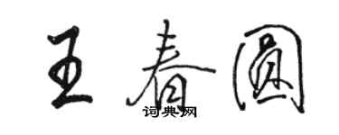 駱恆光王春圓行書個性簽名怎么寫