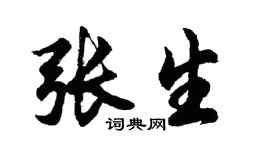 胡問遂張生行書個性簽名怎么寫