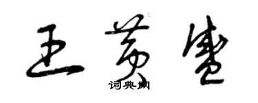 曾慶福王黃盛草書個性簽名怎么寫