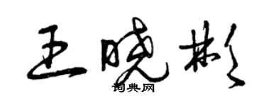 曾慶福王曉彬草書個性簽名怎么寫