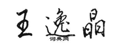 駱恆光王逸晶行書個性簽名怎么寫