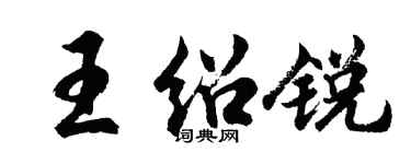 胡問遂王紹銳行書個性簽名怎么寫