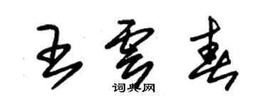 朱錫榮王雲春草書個性簽名怎么寫